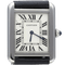 Montre Cartier Tank Solo - Montre femme en acier et cuir 58 Facettes MT47215