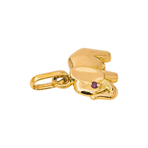 Pendentif Dodo Pomellato - Pendentif Éléphant en or jaune et rubis 58 Facettes 5788377CN