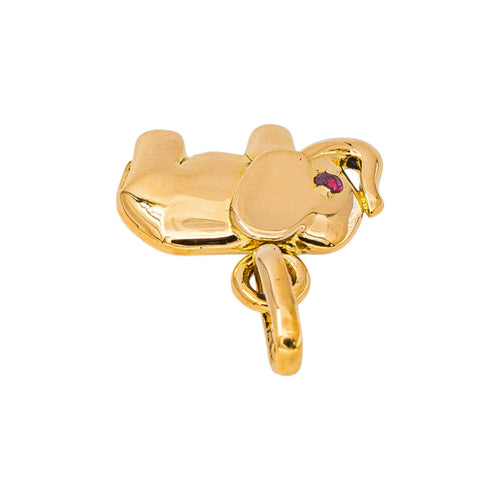 Pendentif Dodo Pomellato - Pendentif Éléphant en or jaune et rubis 58 Facettes 5788377CN