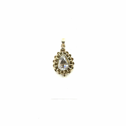 Pendentif Pendentif ancien en or jaune et diamant taille rose 58 Facettes Z15B51682