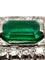 Bague 62 Bague Art déco en or blanc, platine, émeraude et diamants 58 Facettes VINTAGE BG