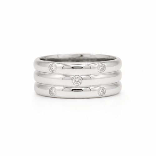 Bague 59 Bague bandeau en or blanc et diamants 58 Facettes 1.0002310/1