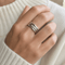 Bague 59 Bague bandeau en or blanc et diamants 58 Facettes 1.0002310/1