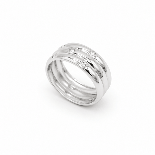 Bague 59 Bague bandeau en or blanc et diamants 58 Facettes 1.0002310/1