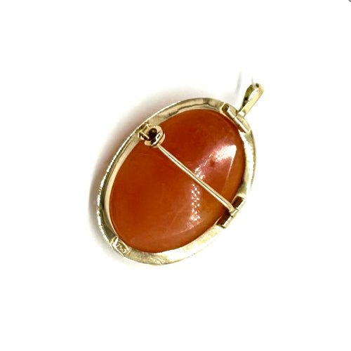 Camée - Pendentif-broche en or jaune et coquillage 58 Facettes Z15B51828