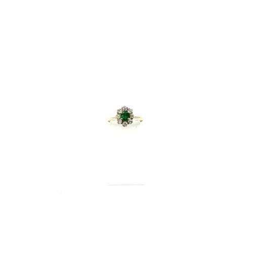52 Bague en or jaune, émeraude et diamants 58 Facettes Z15B51839
