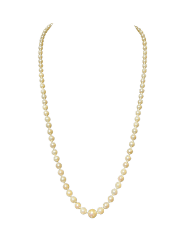 Collier Collier 91 perles de culture, fermoir en or jaune 18k 58 Facettes 890