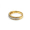 Bague 48 Demi-alliance - Bague en or jaune, platine et diamants 58 Facettes 260171R