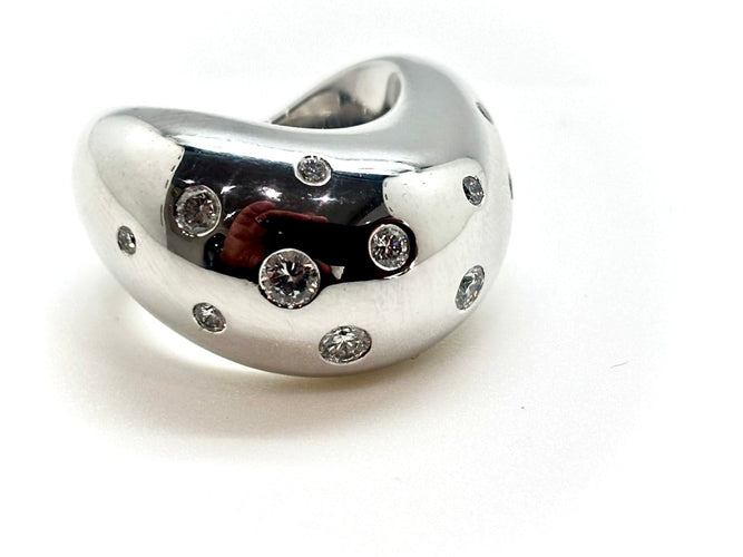Bague 54 Fred Mouvementée - Bague en or blanc 18k et diamants 58 Facettes M9510