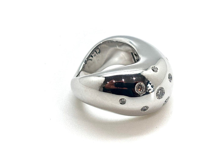 Bague 54 Fred Mouvementée - Bague en or blanc 18k et diamants 58 Facettes M9510