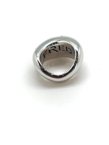 Bague 54 Fred Mouvementée - Bague en or blanc 18k et diamants 58 Facettes M9510