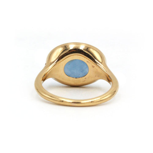 Bague 52 Bague en or jaune, jade et diamants 58 Facettes 260172R