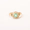 Bague 52 Bague marguerite ancienne en or rose, émeraude et diamants 58 Facettes LMB-357