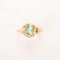 Bague 52 Bague marguerite ancienne en or rose, émeraude et diamants 58 Facettes LMB-357