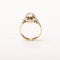 Bague 51 Bague ancienne solitaire pavée en or gris, platine et diamants 58 Facettes LMB-375