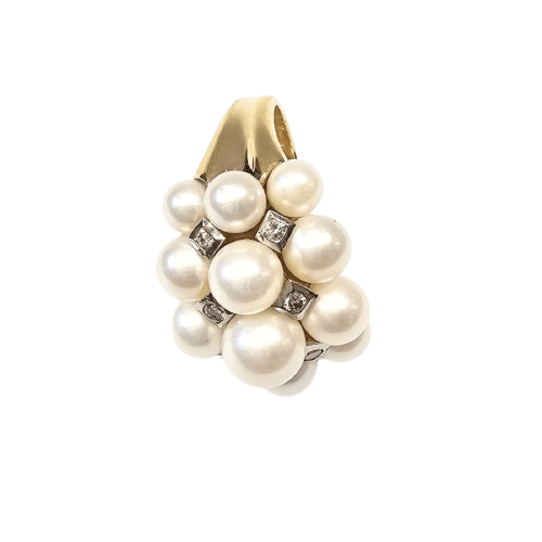Bague 53 Moon Pearl - Bague en or jaune, perles et diamants 58 Facettes CA-MOOPEA-RI-PE-YGD