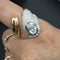 Bague 56 Bague en or blanc et jaune 18 ct avec diamants 58 Facettes 341 B OC