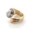 Bague 56 Bague en or blanc et jaune 18 ct avec diamants 58 Facettes 341 B OC