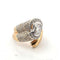 Bague 56 Bague en or blanc et jaune 18 ct avec diamants 58 Facettes 341 B OC