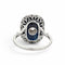 Bague 61 Art déco - Bague cocktail en platine, saphir naturel et diamants 58 Facettes RI-1064