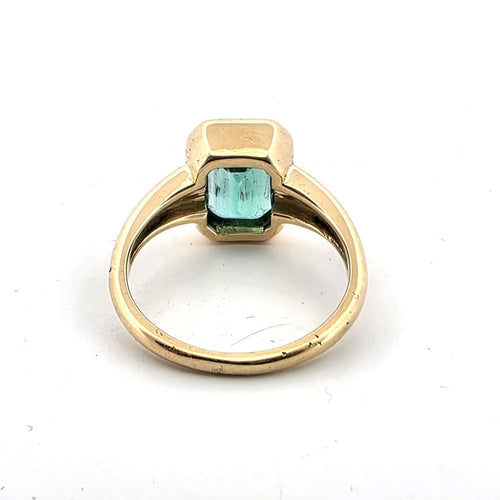 Bague 64 Bague en or jaune 18 ct avec émeraude 58 Facettes 445/26 E