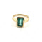 Bague 54 Bague en or jaune 18 ct avec émeraude 58 Facettes 445/26 B