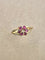 Bague 54 Bague fleur vintage en or jaune, rubis et diamant 58 Facettes CV-080