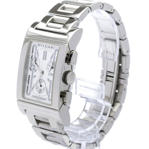 Bvlgari Bvlgari Rettangolo - Montre chronographe quartz en acier inoxydable 58 Facettes nl1d2h5kb3
