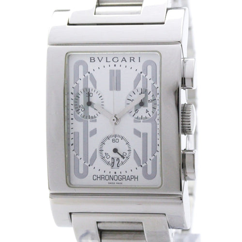 Bvlgari Bvlgari Rettangolo - Montre chronographe quartz en acier inoxydable 58 Facettes nl1d2h5kb3