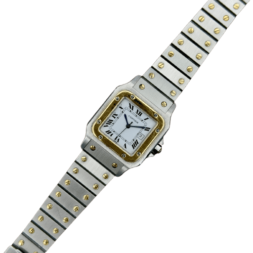 Cartier Santos Carrée - Montre en acier et or jaune