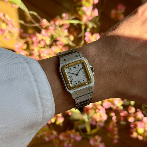 Cartier Santos Carrée - Montre en acier et or jaune 58 Facettes 091