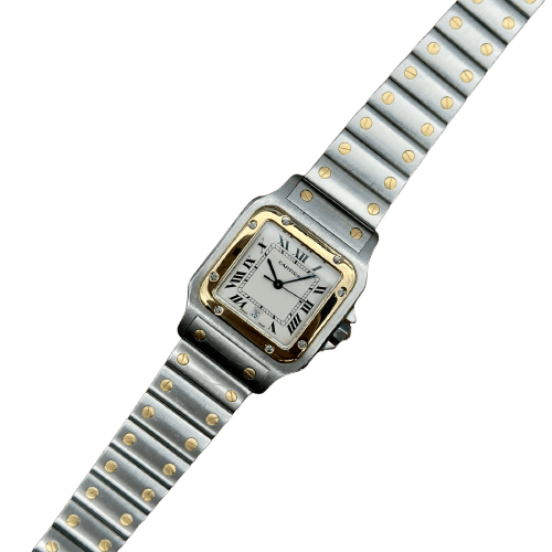 Montre Cartier Santos Galbée - Montre en acier référence 187901 58 Facettes 090