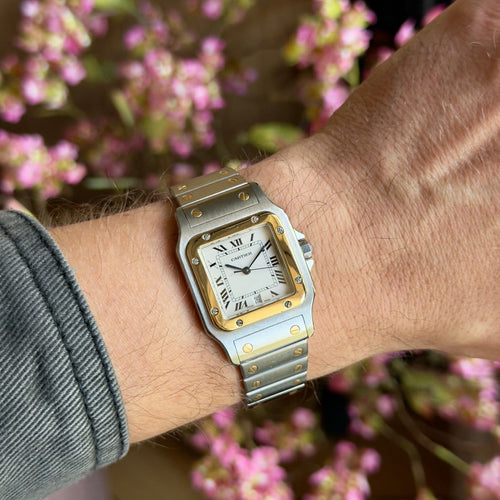 Montre Cartier Santos Galbée - Montre en acier référence 187901 58 Facettes 090