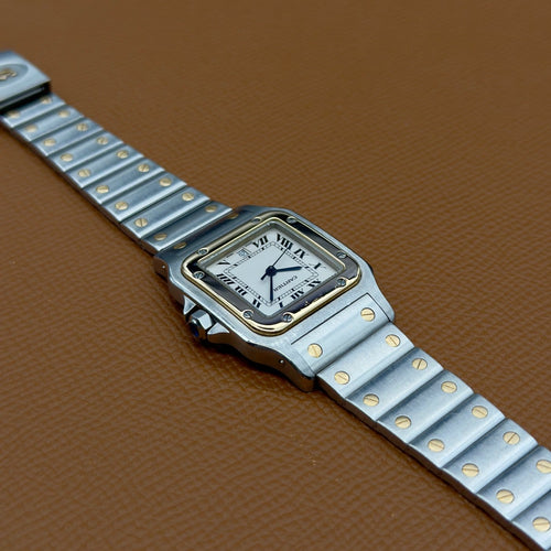 Montre Cartier Santos Galbée - Montre en acier référence 187901 58 Facettes 090