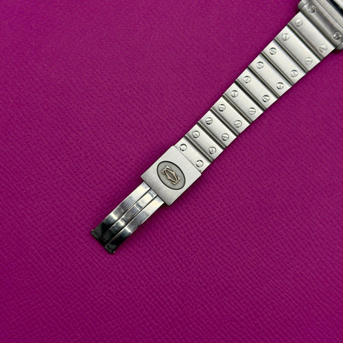Montre Cartier Santos Galbée - Montre 1564 en acier à index appliqués 58 Facettes 088