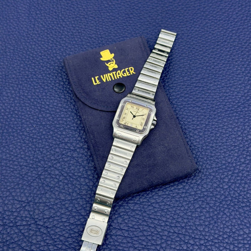 Montre Cartier Santos Galbée - Montre 1564 en acier à index appliqués 58 Facettes 088