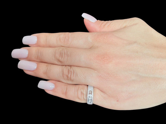 Bague 50 Messika Move Noa - Bague en or blanc et diamants 58 Facettes A2111
