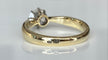 54 Bague solitaire Art déco en or jaune 14 carats, diamant 0,80 ct 58 Facettes ring