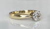 54 Bague solitaire Art déco en or jaune 14 carats, diamant 0,80 ct 58 Facettes ring