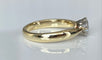 54 Bague solitaire Art déco en or jaune 14 carats, diamant 0,80 ct 58 Facettes ring