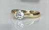 54 Bague solitaire Art déco en or jaune 14 carats, diamant 0,80 ct 58 Facettes ring