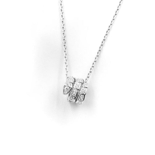Bulgari Serpenti Viper - Collier en or blanc et diamants 58 Facettes 311A25_M