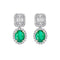 Boucles d'oreilles en or blanc avec émeraudes et diamants 58 Facettes GER1014GN