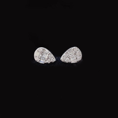 Boucles d'oreilles diamants poire 0,20 ct en or blanc 18K 58 Facettes GER1342WG