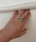 62 Bague cluster vers 1960 en or jaune 14K, diamants et émeraudes 58 Facettes ring