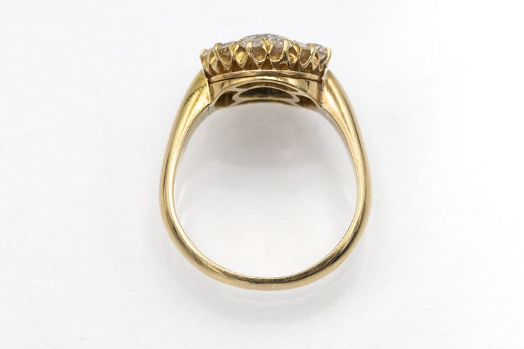 Bague 58 Bague en or jaune et diamants taille brillant ancien 58 Facettes TP0701