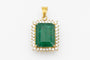 Pendentif en or 18 carats avec émeraude et diamants 58 Facettes 13437