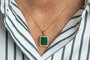 Pendentif en or 18 carats avec émeraude et diamants 58 Facettes 13437