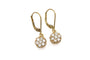 Boucles d'oreilles vintage en or jaune et diamants 58 Facettes 13435