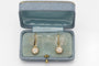 Boucles d'oreilles vintage en or jaune et diamants 58 Facettes 13435